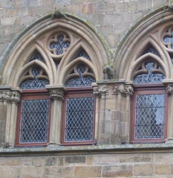 detail facade Cordes sur Ciel, Bastide albigeoise