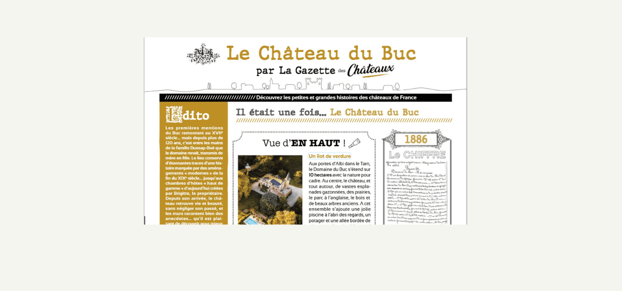 la gazette des chateaux, chateau du Buc