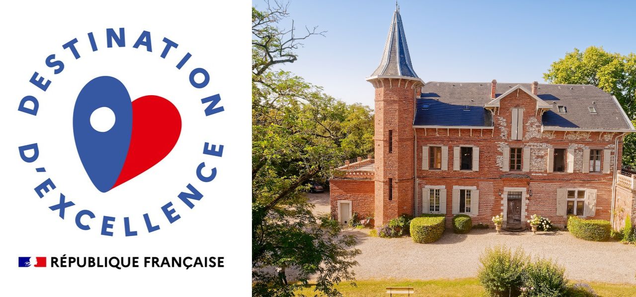 destination excellence-actualite label destination d'excellence pour le Doaine du Buc , chambres d hotes de charme près d albi dans le tarn occitanie